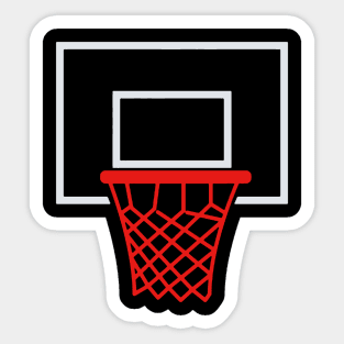 Minimalist Basketball Hoop Sticker